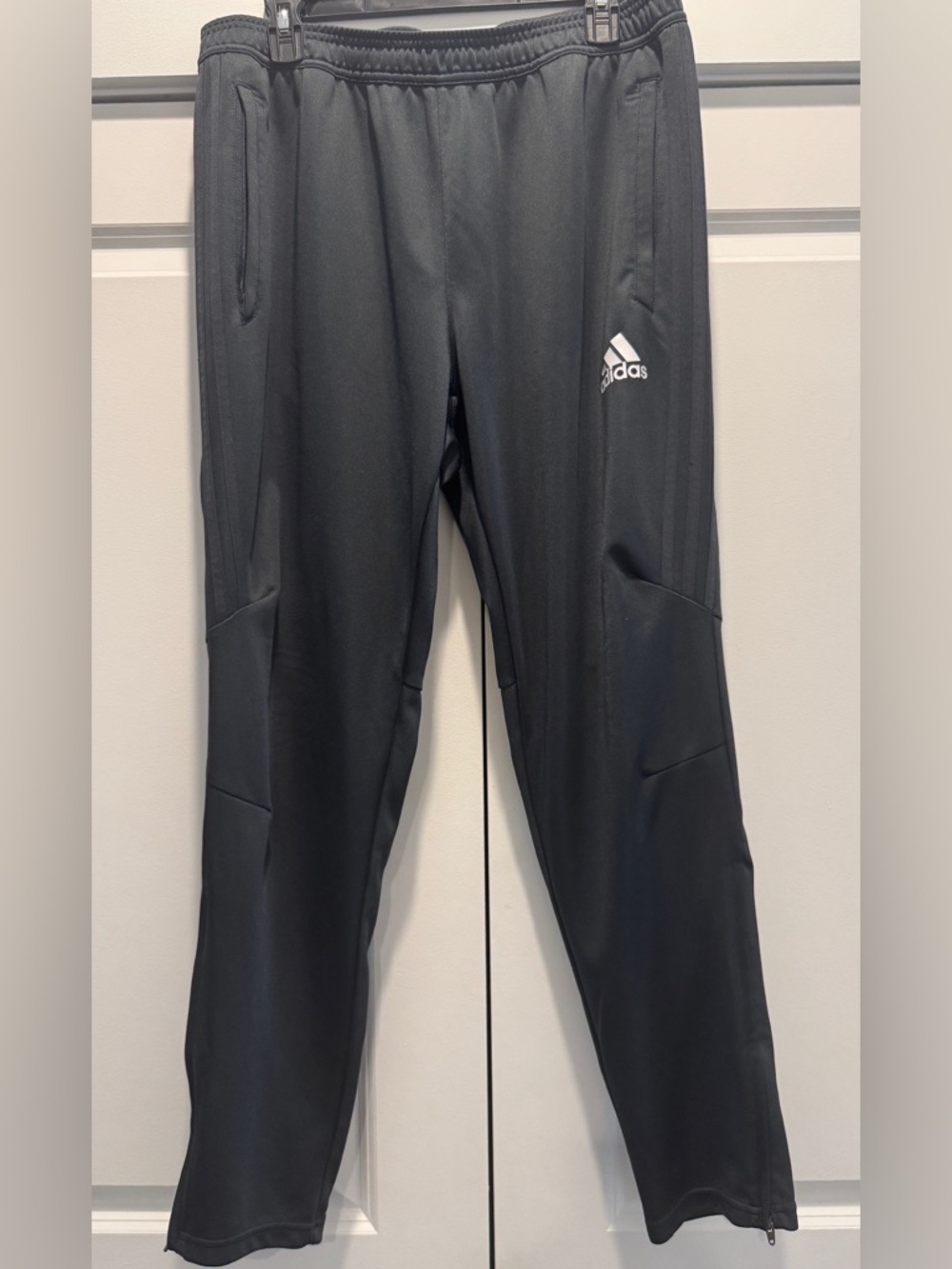 adidas Black Jogger Pants with White Logo Tag